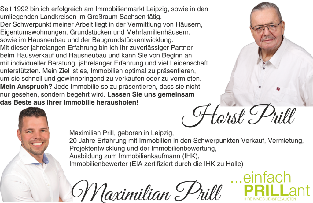 Prill Immobilien stellt sich vor die beiden Inhaber und ihre Wirkungsbereiche.