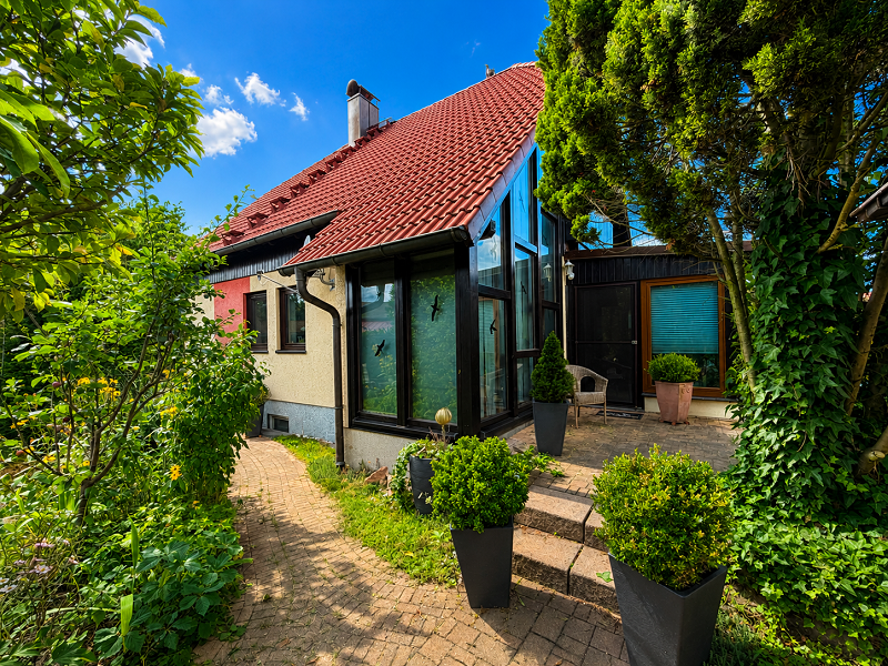 Blick auf das Haus
